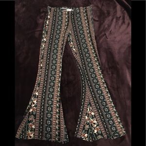 Flared patterned pants